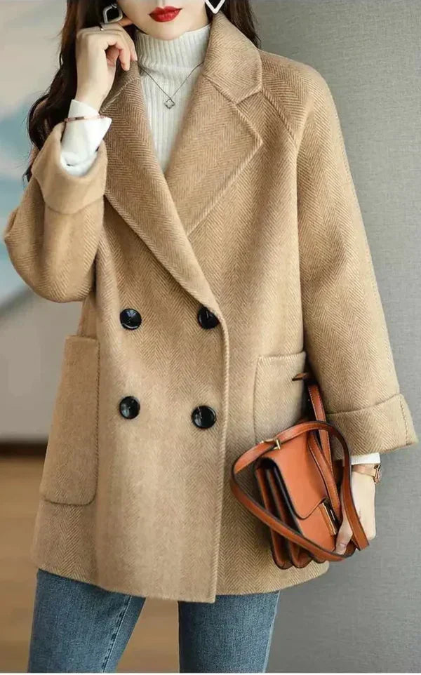 Street-wave Elegant Short Coat for Women Cozy Comfort and Sustainable Style for All Seasons