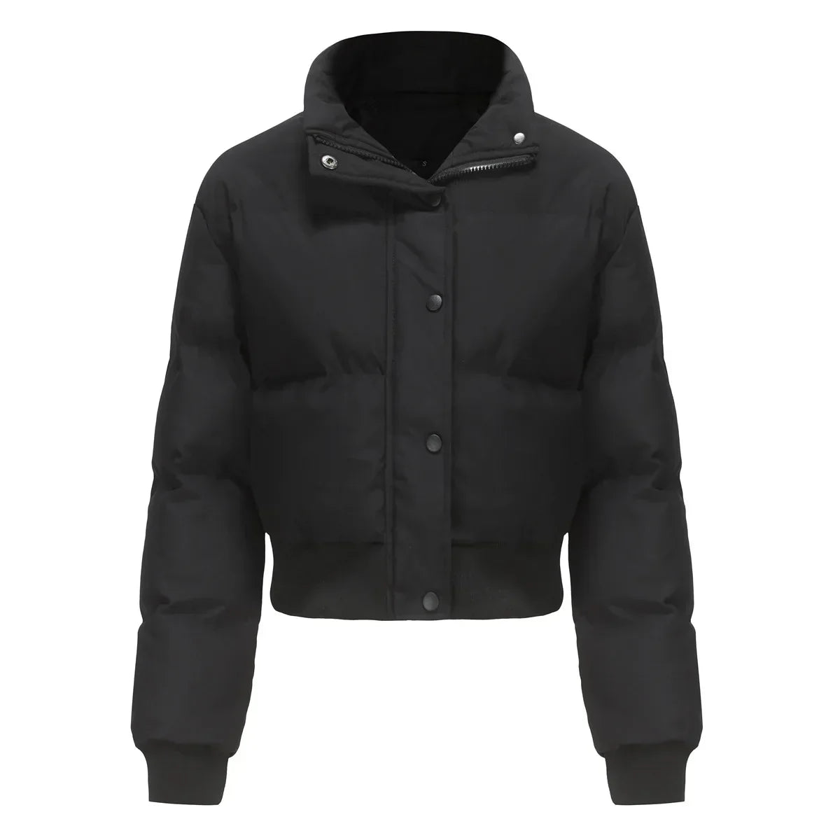 Street-Wave Winter Crop Puffer Jacket For Women Warm Insulated Comfort Fit In Cold Weather