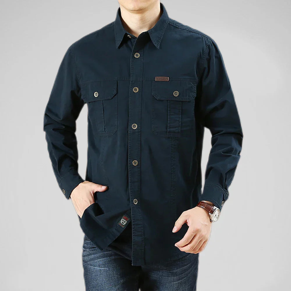 Street Wave Gavin Mens Durable Utility Shirt With Pockets