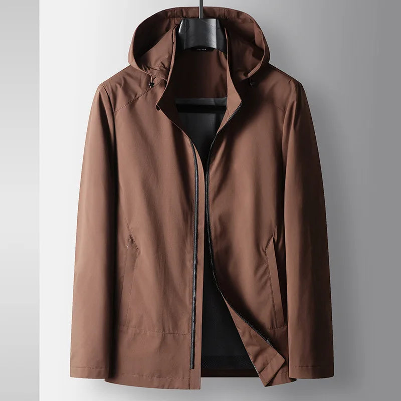 Street-Wave Men's Hooded Jacket Water-Repellent With Breathable Liner For All Weather