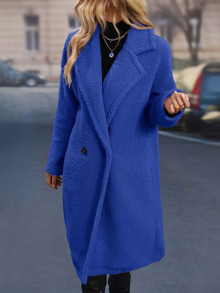 Street Wave Faux Leather Coat For Women Cozy Winter Outerwear Lavender Purple Trendy Urban Chic