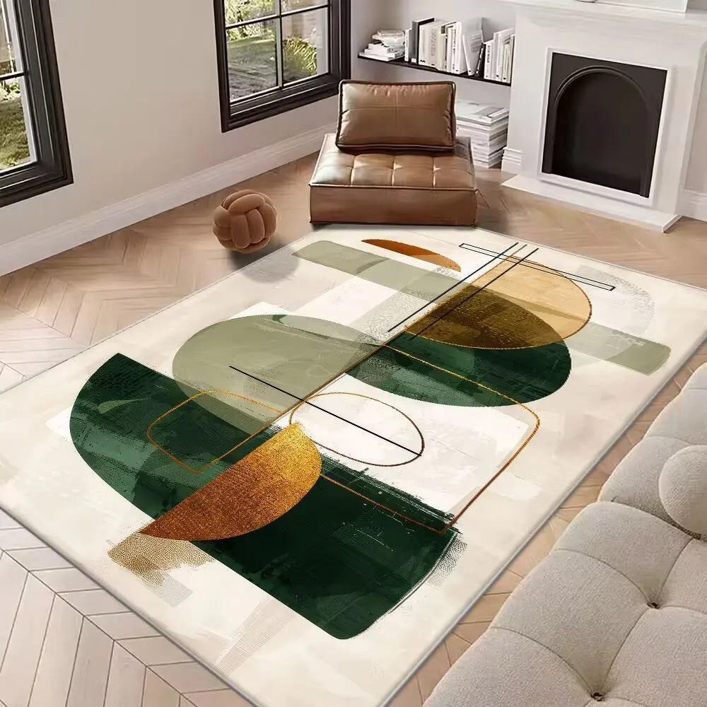 Eprolo Abstract Modern Large Living Room Rug Non Slip Washable For Home