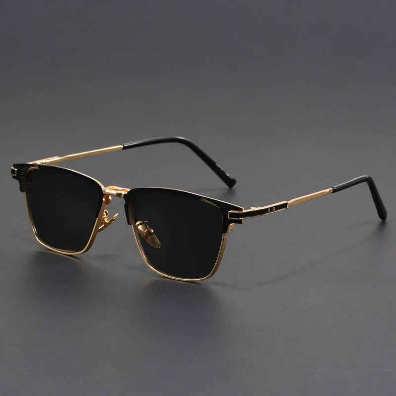 Voltage Polarized Titanium Sunglasses by Street-Wave Ultra Lightweight Half Frame with Glare Free Lenses