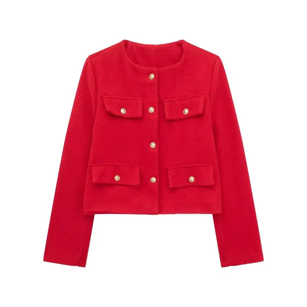 Street-Wave Short Blazer Tailored Fit Chic Women