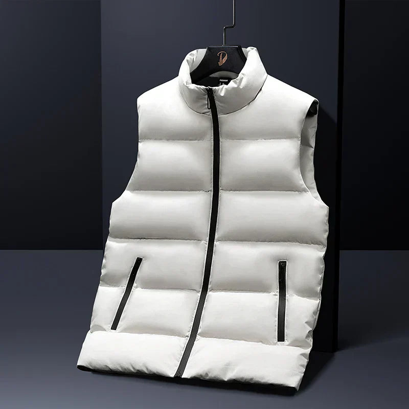 Street-Wave Men's Puffer Vest in Blue for Warmth, Comfort, and Flexible Everyday Style