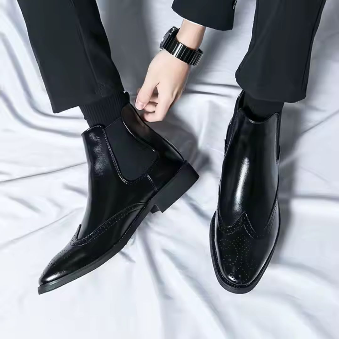 Waylynn Mens Chelsea Boots Waterproof PU Upper Slip On Comfort Everyday