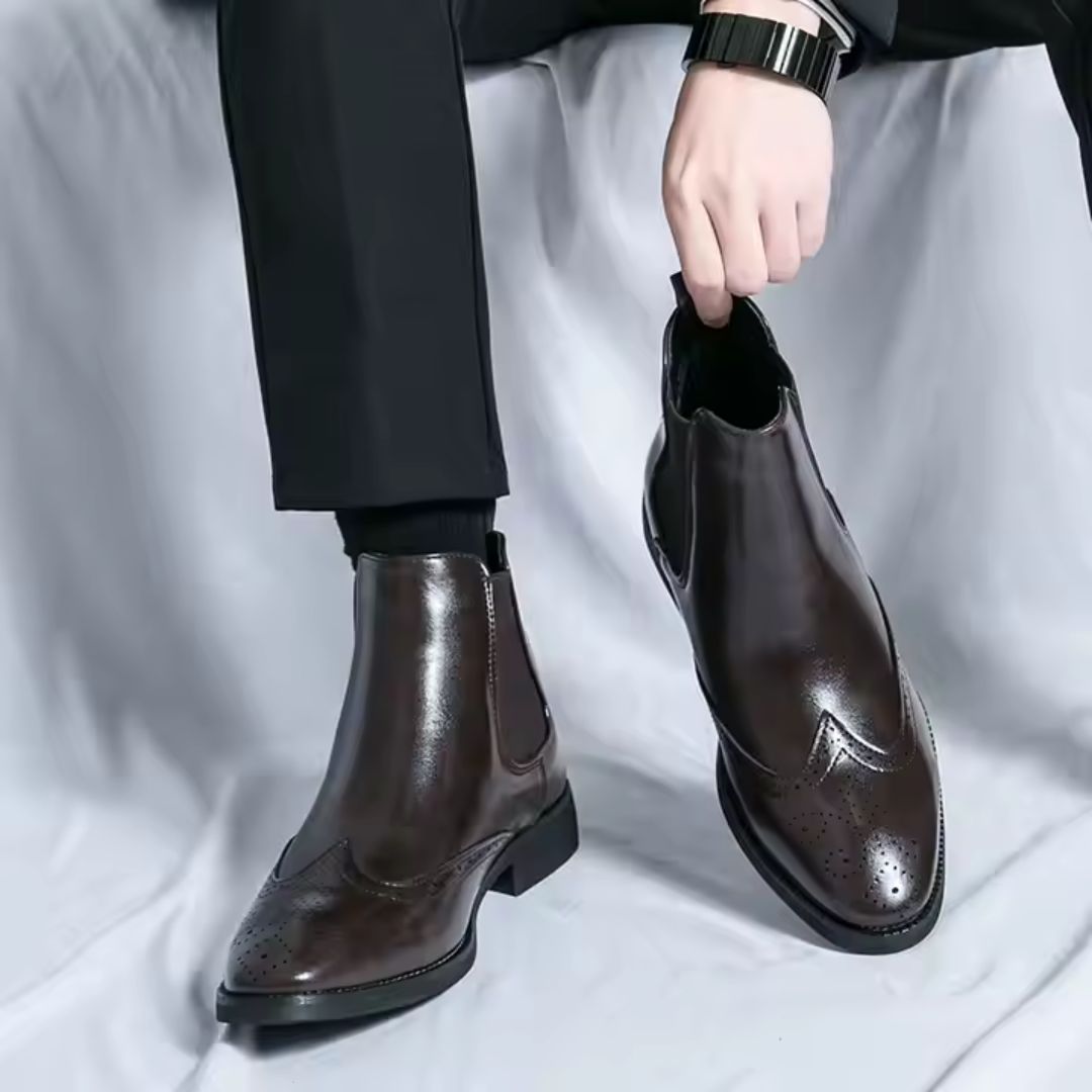 Waylynn Mens Chelsea Boots Waterproof PU Upper Slip On Comfort Everyday