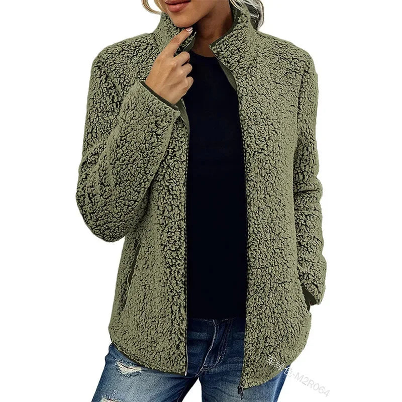 Street-Wave Womens Sherpa Fleece Winter Jacket For Cozy Everyday Style And Lasting Warmth