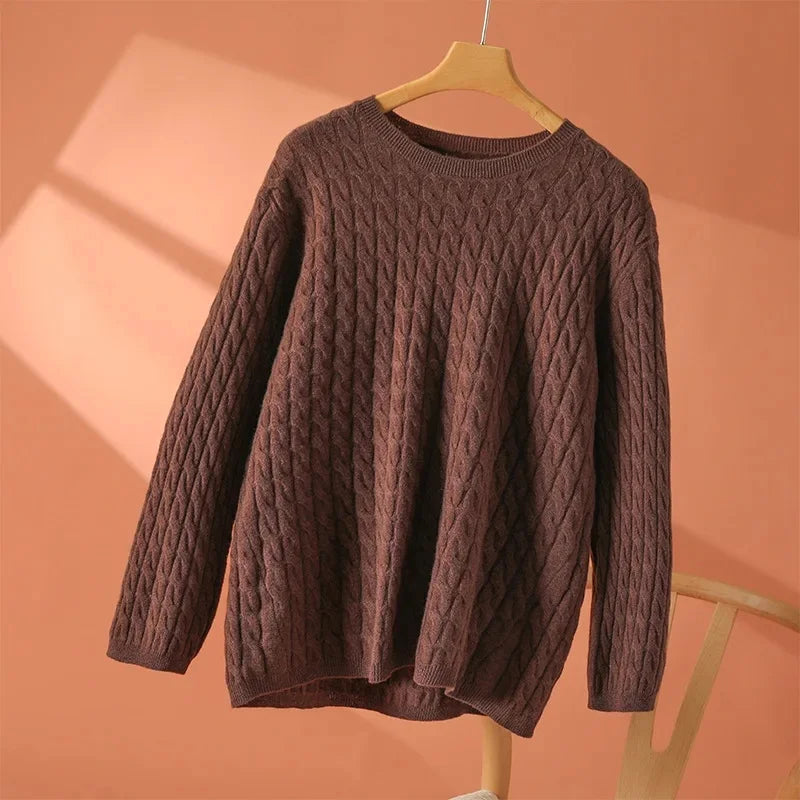 Women's Lightweight Knit Sweater with Relaxed Fit and Versatile Style