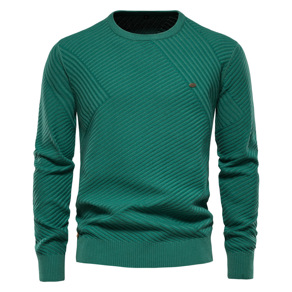 Street Wave Mens Pullover Knit Sweater Warmth Retention Durable Outer Layer For Cold Weather