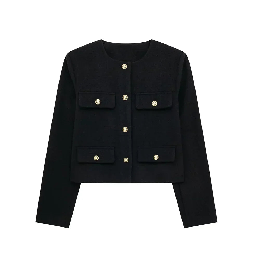 Street-Wave Short Blazer Tailored Fit Chic Women