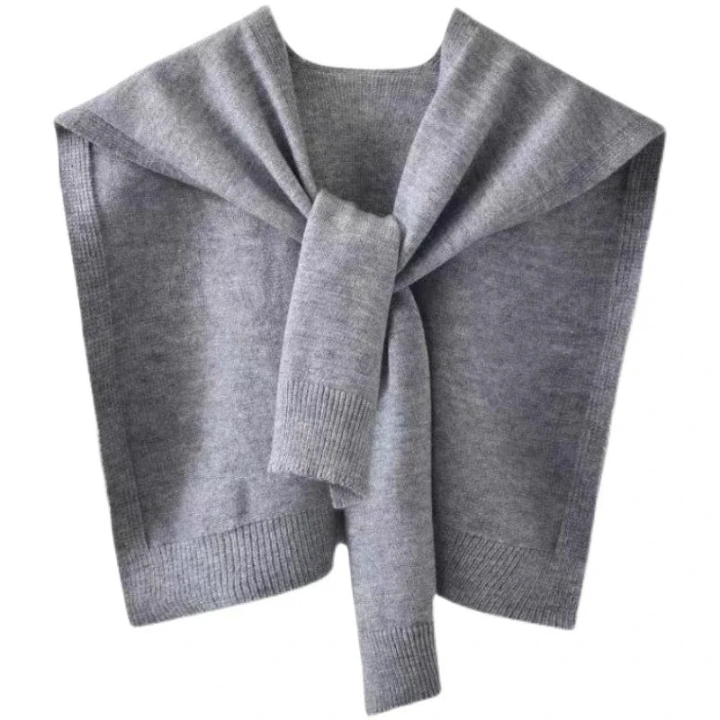 Street-Wave Knitted Scarf Wrap For Women Effortless Warmth And Refined Texture