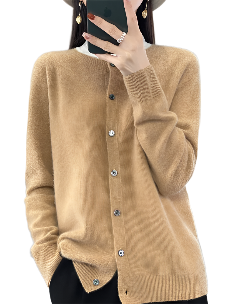 Street-Wave Women Knit Cardigan Jacket Warm Cozy Premium Materials Button Front Winter Essential
