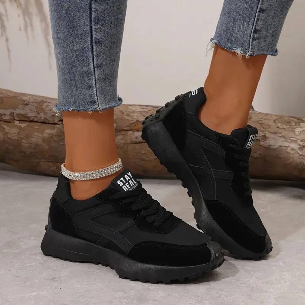 Women's Slip-Resistant Sneakers with Lightweight Design and Breathable Upper