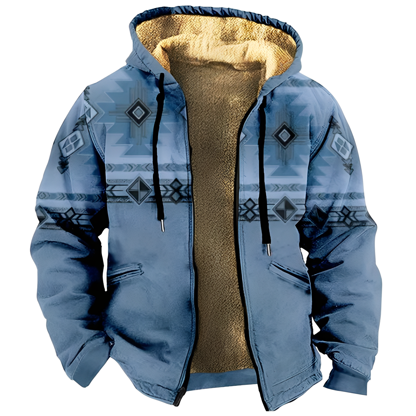 Streetwave Tribal Hoodie For Men Warm Cozy Fleece Lined Streetwear Jacket All Day Comfort