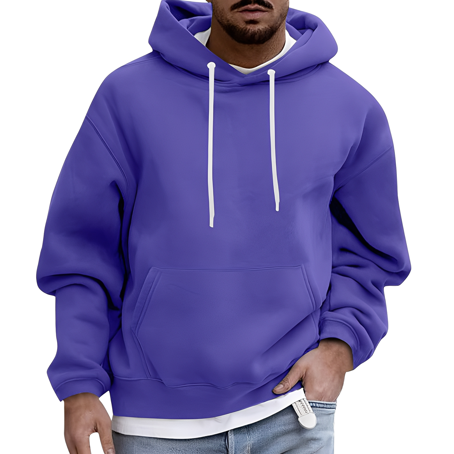 Street-wave Mens Hoodie With Kangaroo Pocket For Everyday Comfort And Modern Style