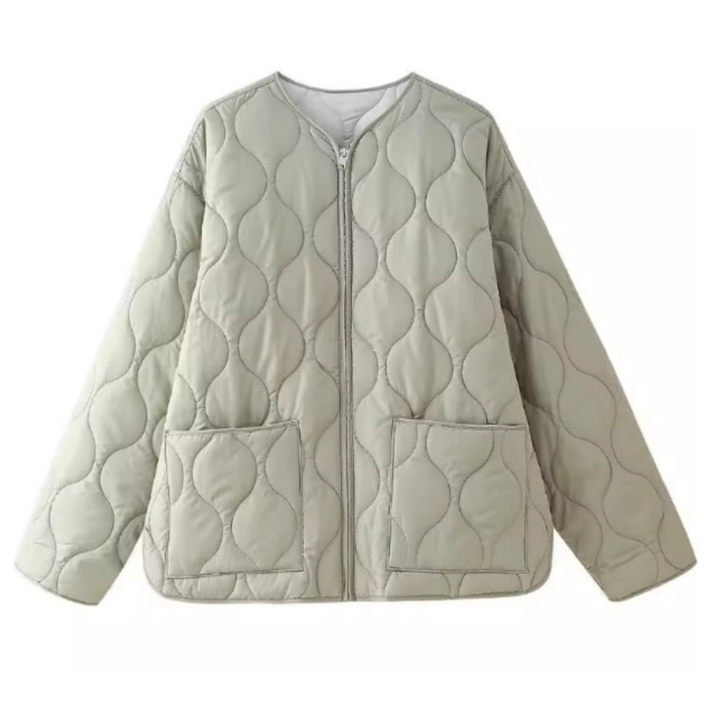 Street-wave Diamond Quilted Coat for Women, Cozy Warmth, Easy Zip Front, Everyday Style