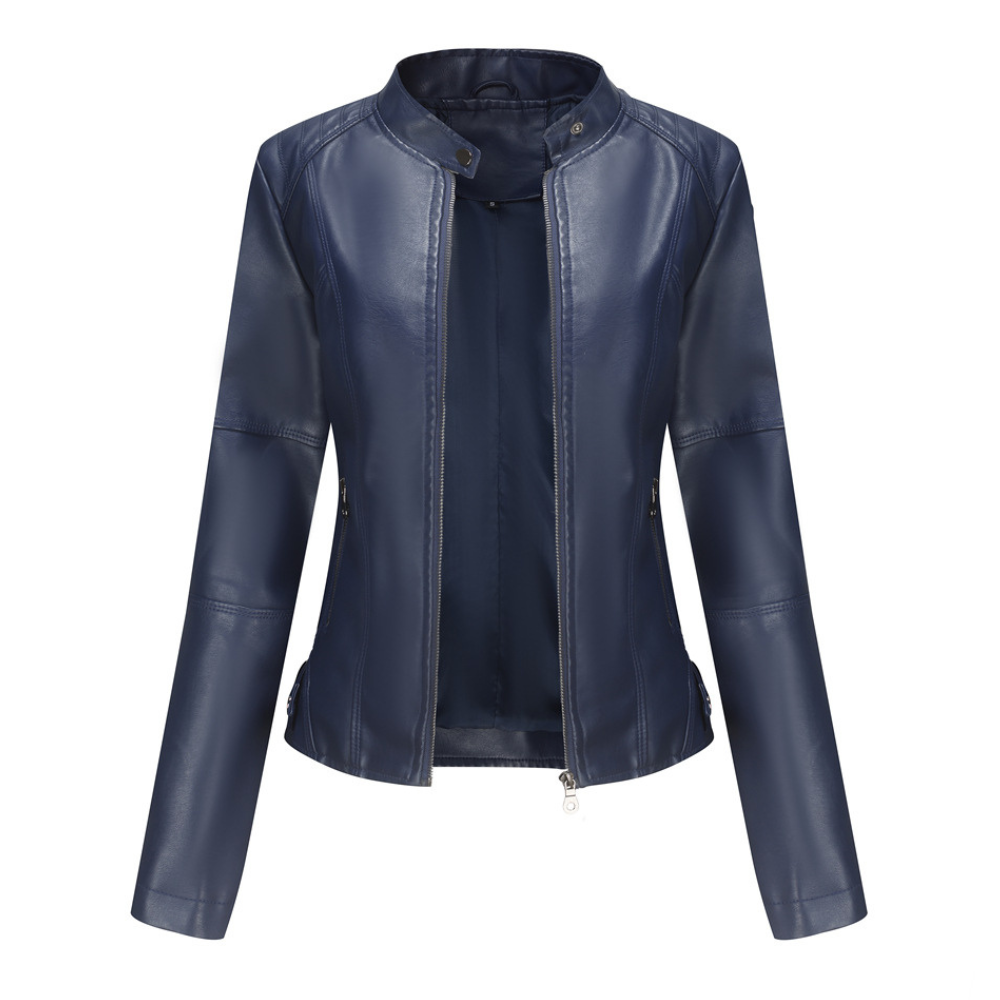 Street-wave Leather Jacket For Women Slim Fit Premium Chic Everyday Essential