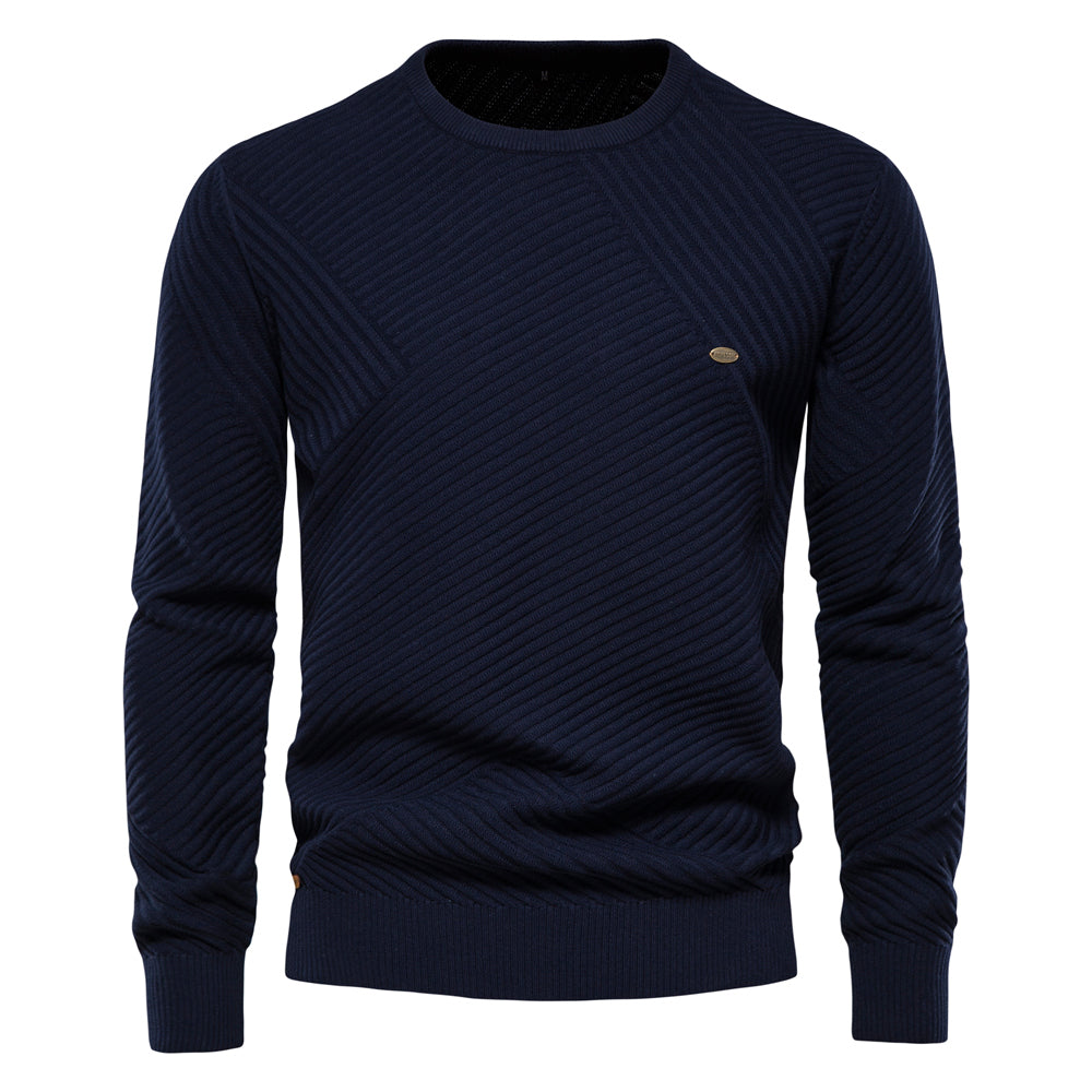 Street Wave Mens Pullover Knit Sweater Warmth Retention Durable Outer Layer For Cold Weather