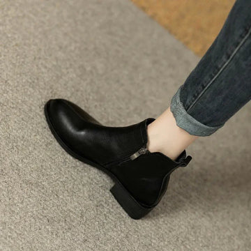 Street Wave Zip Ankle Boots For Women Elegant Comfortable Everyday Wear Street Wave