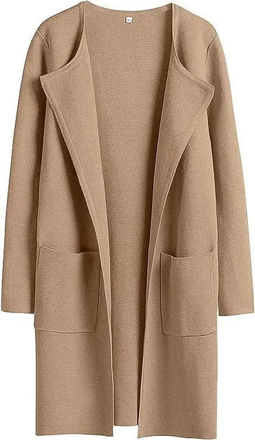 Street-wave Longline Cozy Jacket For Women With Pockets Warmth And Modern Elegance