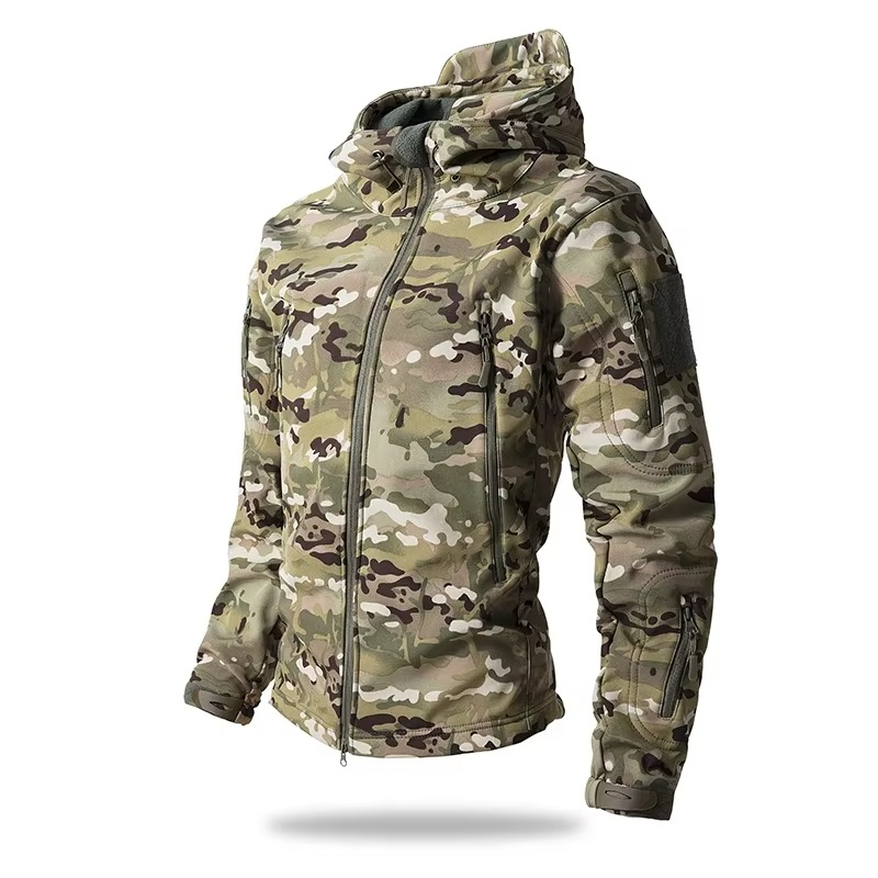 Street-Wave Men’s Soft Shell Outdoor Fleece Jacket Windproof Weather Protection All Day Warmth
