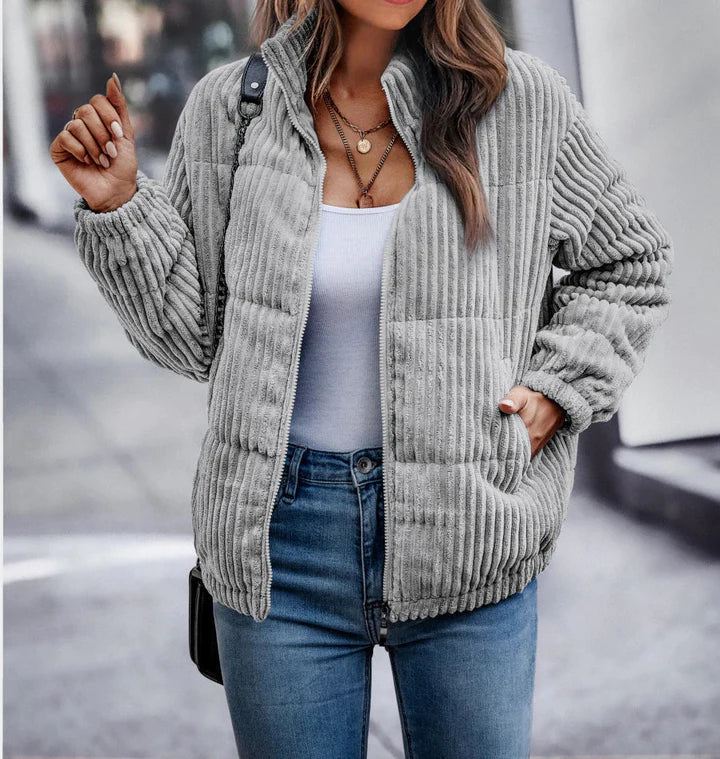 Streetwave Corduroy Winter Jacket For Women Water Resistant Warmth Urban Style For Everyday Citywear