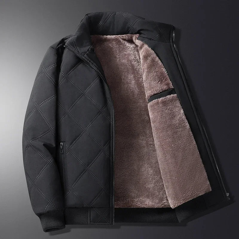 Street-wave Luxe Winter Jacket For Women Quilted Warm Coat With Plush Fleece Lining