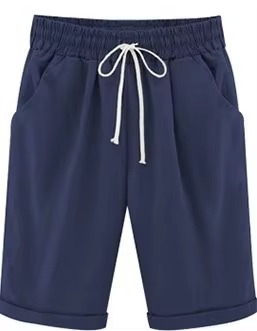 Women's High Waist Casual Harem Capris Pants