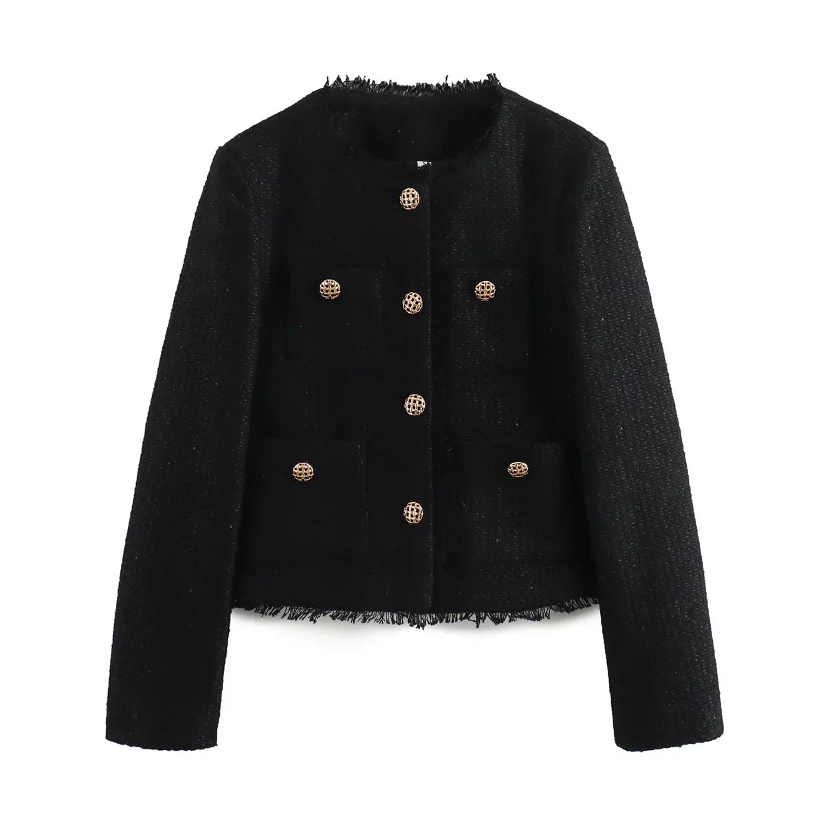 Streetwave Classic Tweed Blazer Wool Blend For Women Timeless Chic And Effortless Versatility