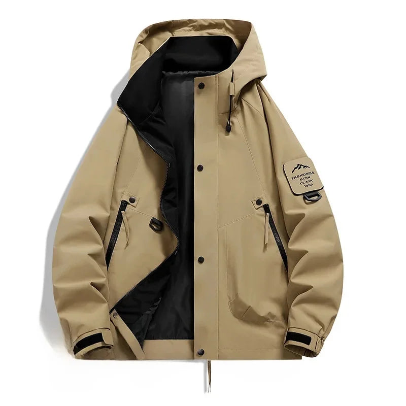Street-Wave Hooded Ski Jacket Weatherproof Unisex Long Sleeve For Outdoor Adventurers