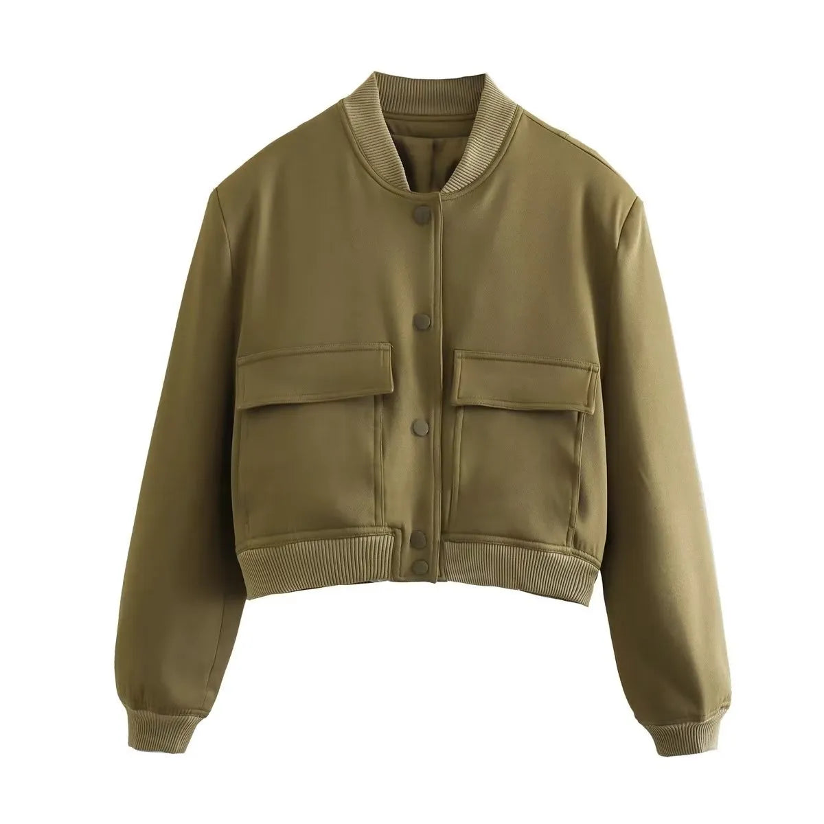 Street Wave Women's Bomber Jacket With Sleeves, Soft Breathable Polyester, Elegant Everyday Style