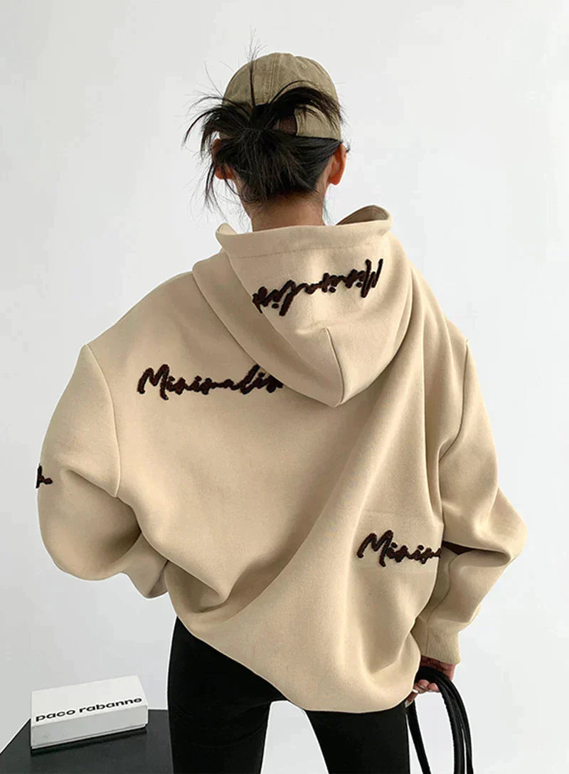 Street-wave Oversized Hoodie For Women Cozy Relaxed Fit With Soft Inside Lining Everyday Comfort