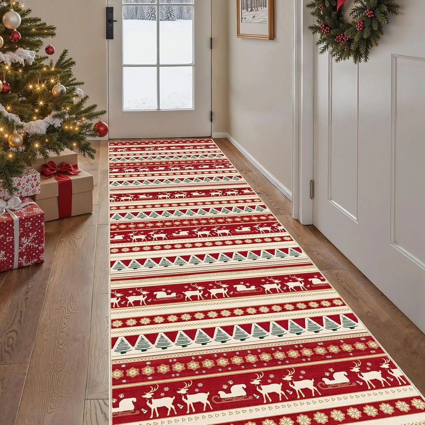 Eprolo Washable Boho Farmhouse Moroccan Geometric Indoor Carpet For Bedrooms