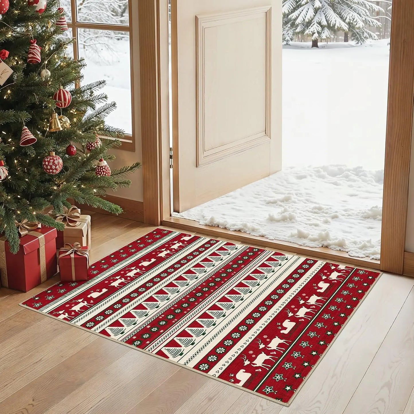 Eprolo Washable Boho Farmhouse Moroccan Geometric Indoor Carpet For Bedrooms