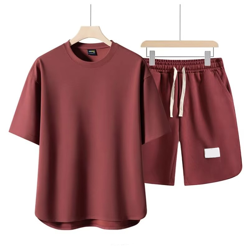 Men's Summer Two Piece Set Short Sleeve Shirt And Shorts Streetwear Outfit M To 4XL