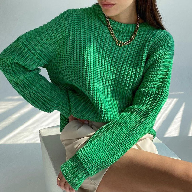 Street-wave Women Oversized Knit Sweater, Cozy Soft Pink Pullover, Premium Materials, Timeless Design