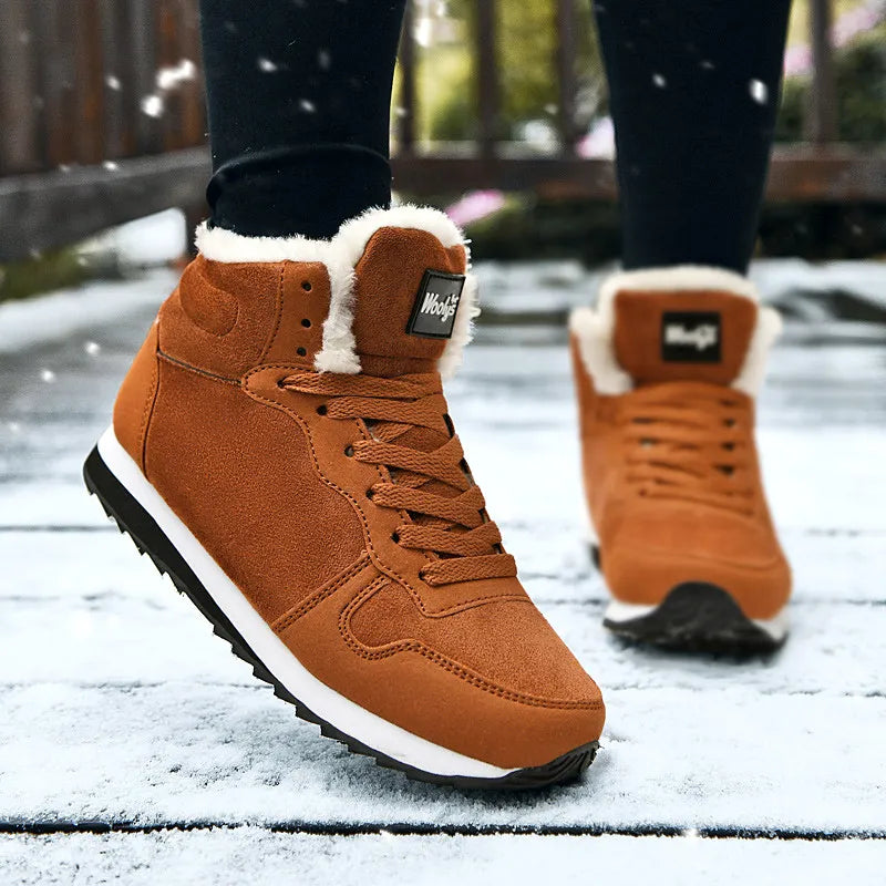 Street-Wave Winter Boots For Women With Warm Fleece Lining And Rugged Sole For Cold Weather