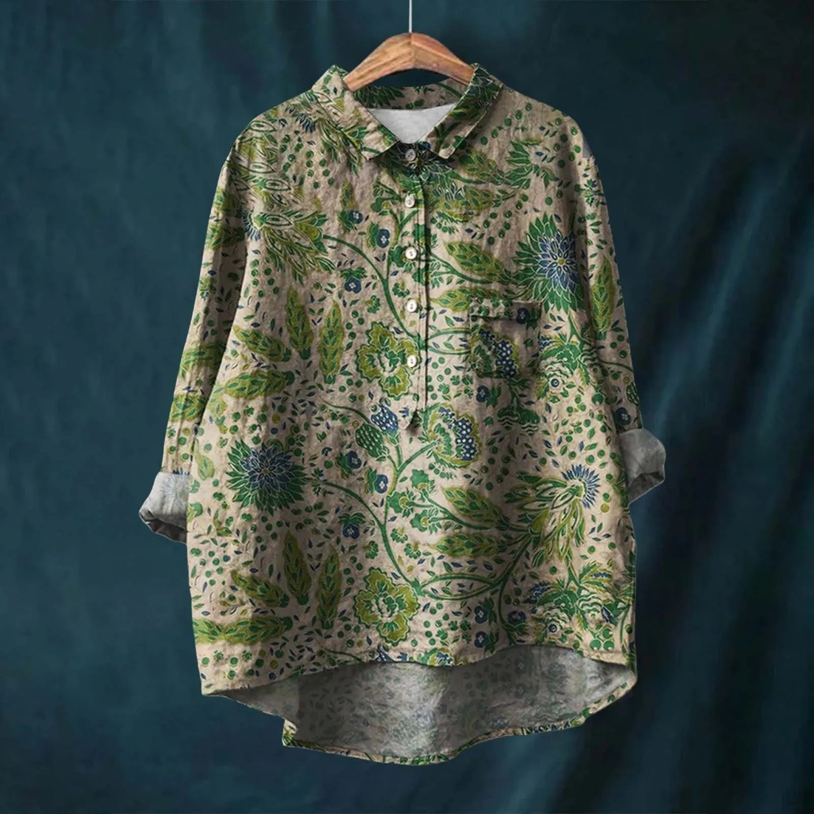 Botanical Shirt Breathable Relaxed Fit Street-Wave Unisex