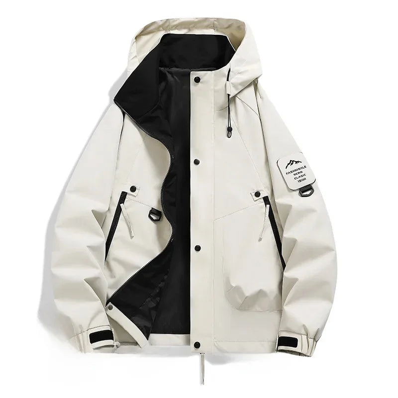 Street-Wave Hooded Ski Jacket Weatherproof Unisex Long Sleeve For Outdoor Adventurers