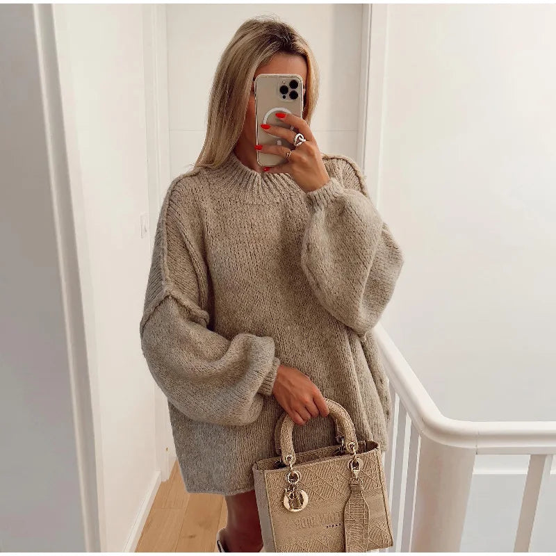 Street-wave Women's Cozy Knit Sweater For Fall And Cold Days Elegant Warmth Soft Comfort
