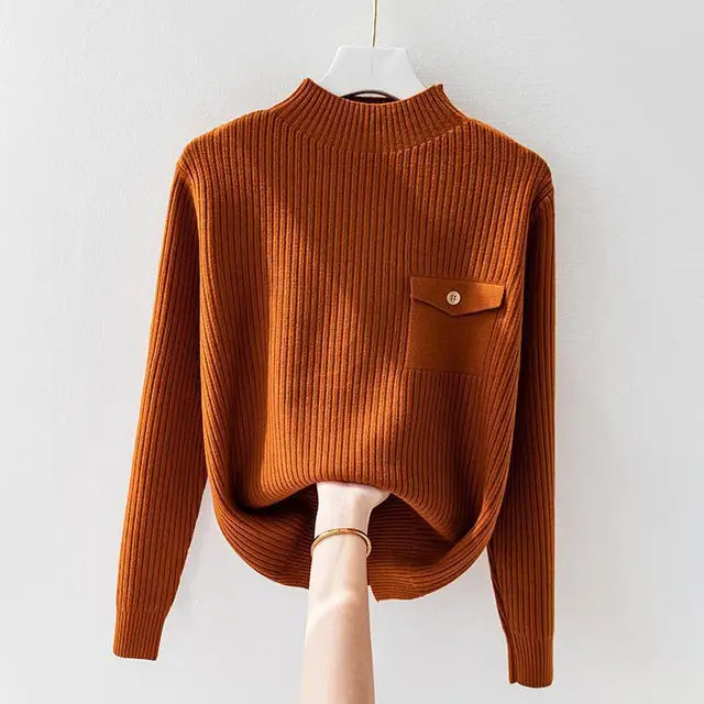 Women's Knit Pullover with Lightweight Fabric and Relaxed Fit