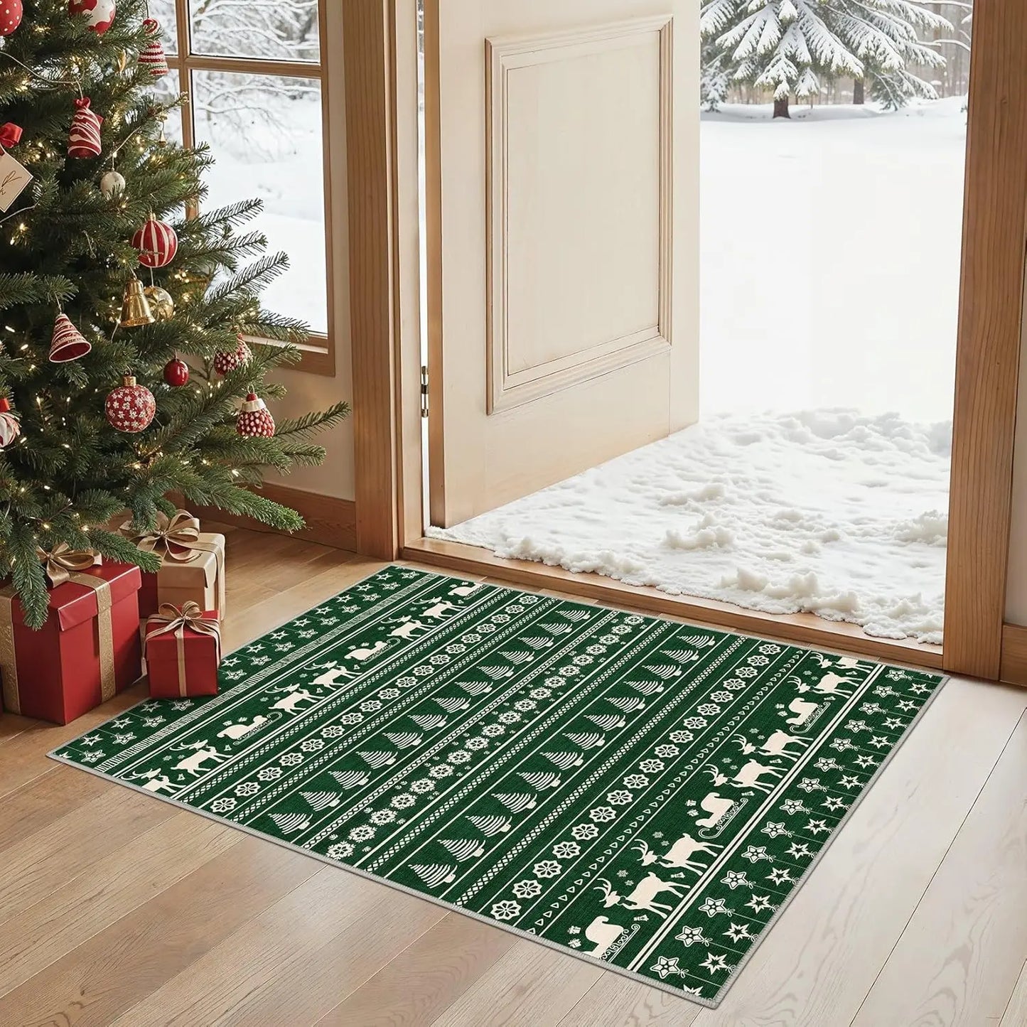 Eprolo Washable Boho Farmhouse Moroccan Geometric Indoor Carpet For Bedrooms