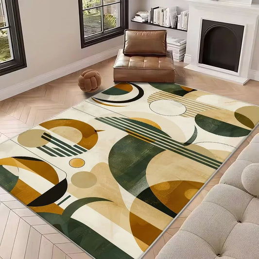 Eprolo Abstract Modern Large Living Room Rug Non Slip Washable For Home