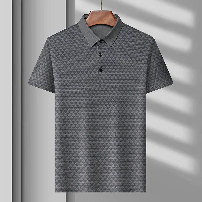 Palmer Silk Polo by Street-Wave Ice Silk Fabric Moisture Wicking Performance Polo With Striking Pattern