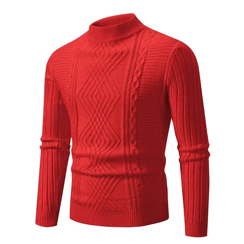 Street Wave Textured Knit Sweater Soft Warm Classic Yet Modern For Everyday And Festive Wear