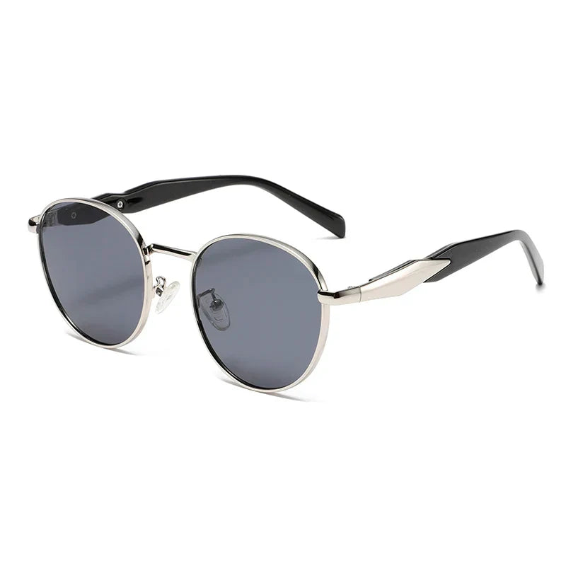 Street-Wave Darven Retro Metal Round Sunglasses UV400 Lenses Adjustable Nose Pads Unisex Fashion Accessory