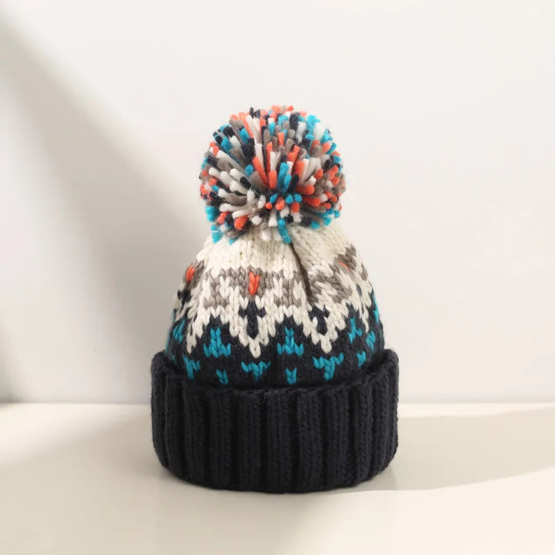 Women's Winter Beanie with Snowflake Design and Soft Knit