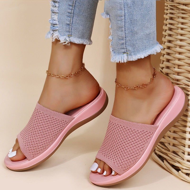 Orthopedic Slippers For Women Street Wave Comfort Foot Support At Home For Joint Relief