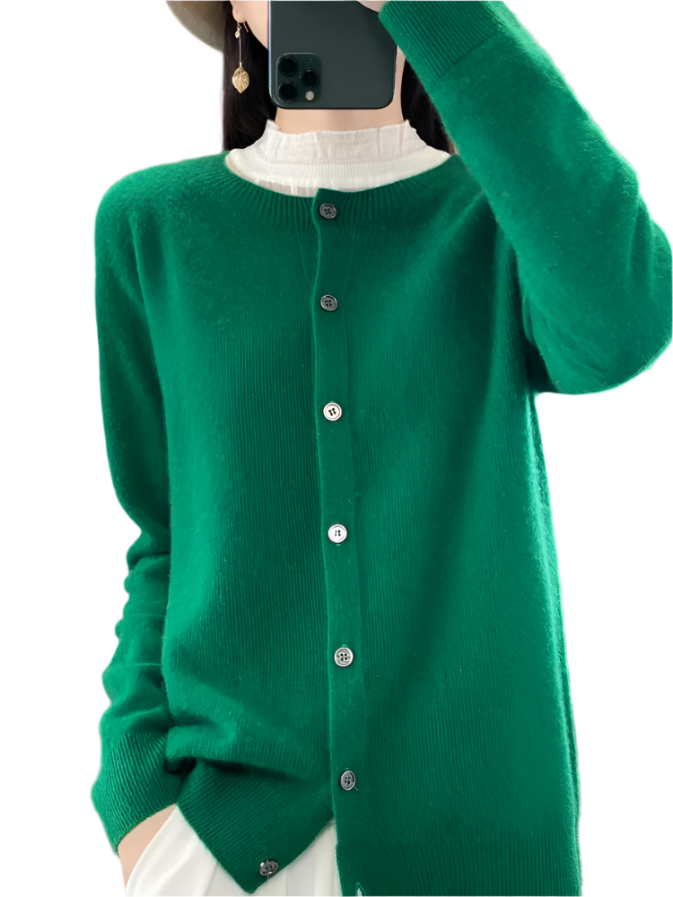 Street-Wave Women Knit Cardigan Jacket Warm Cozy Premium Materials Button Front Winter Essential